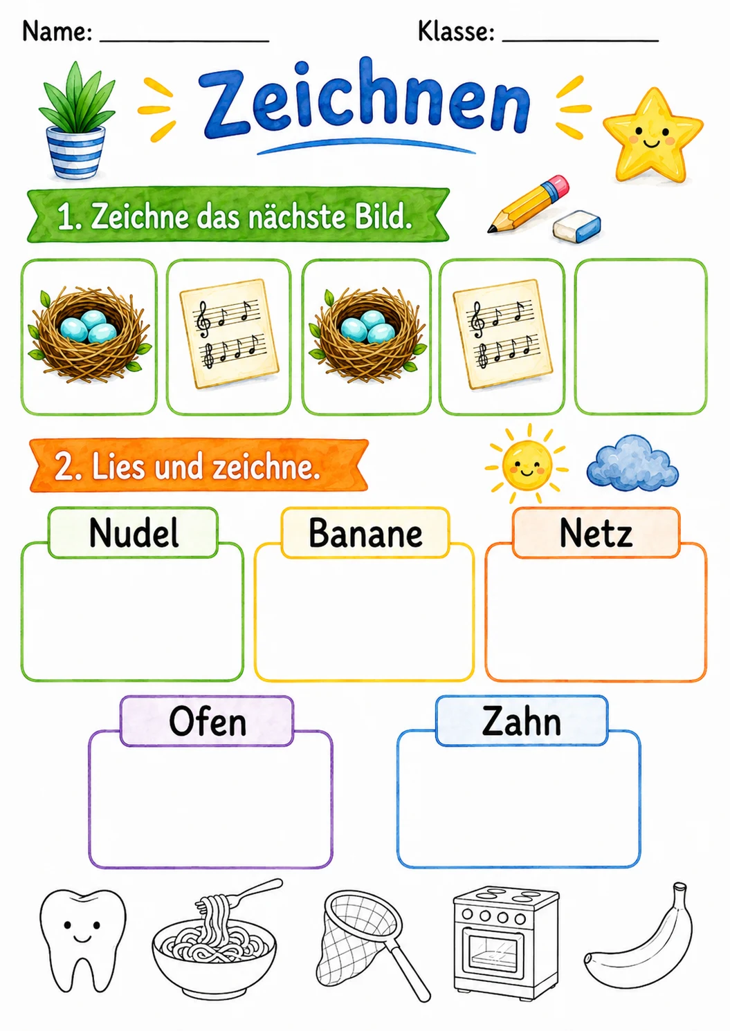 German Letter N Phonics Worksheets Pack