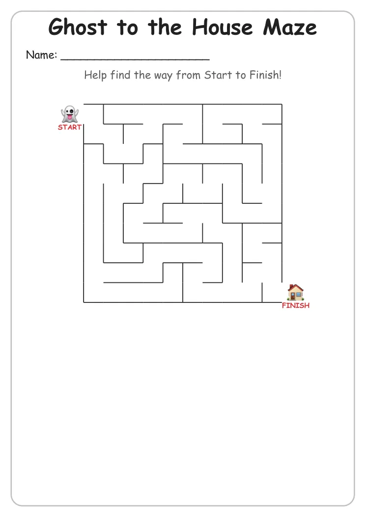 Ghost to the House Maze (Grade 1)