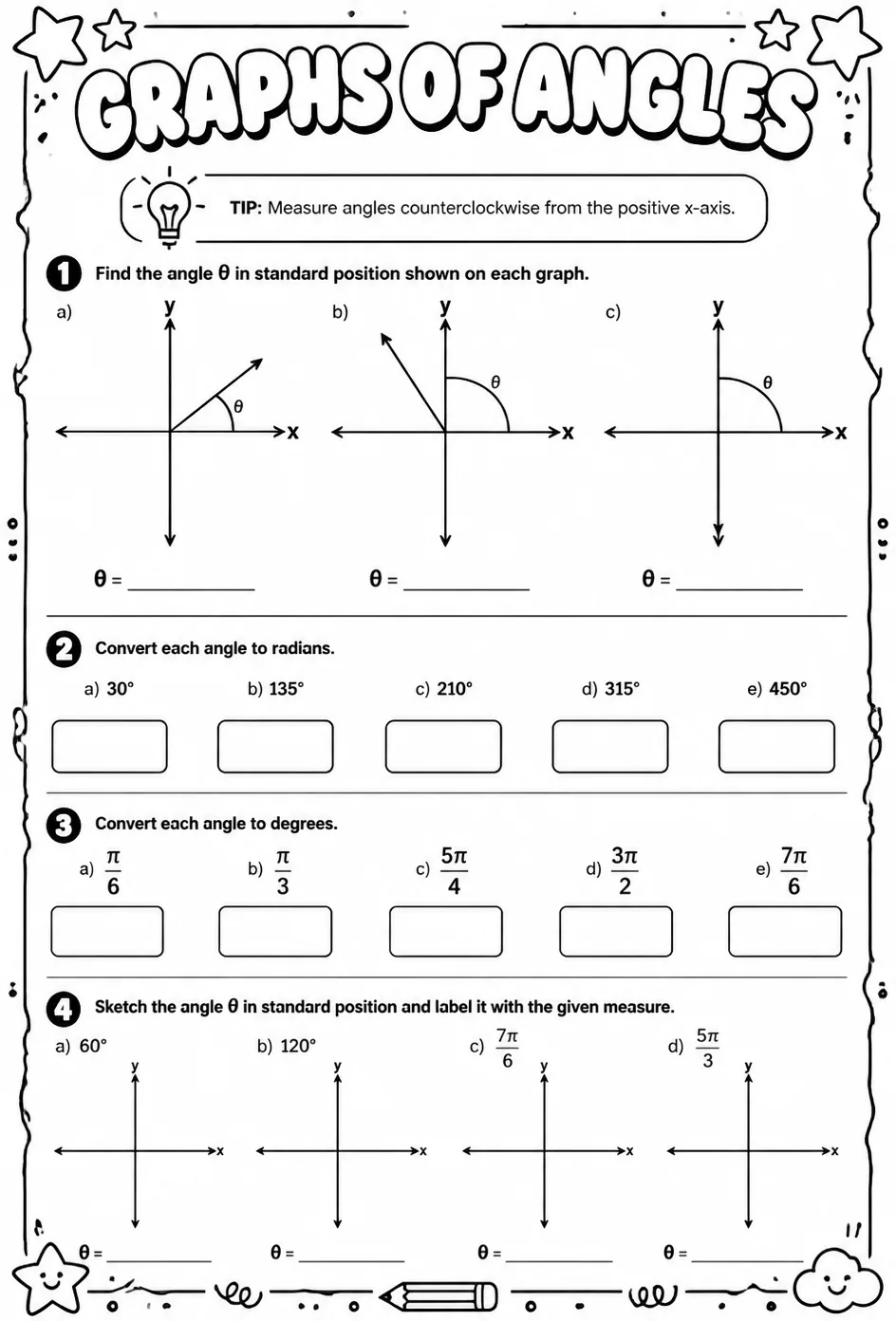 Graphs of angles