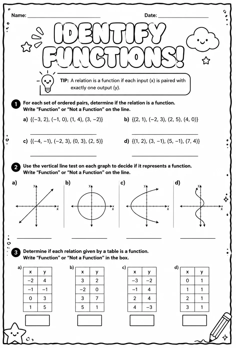 Identify functions