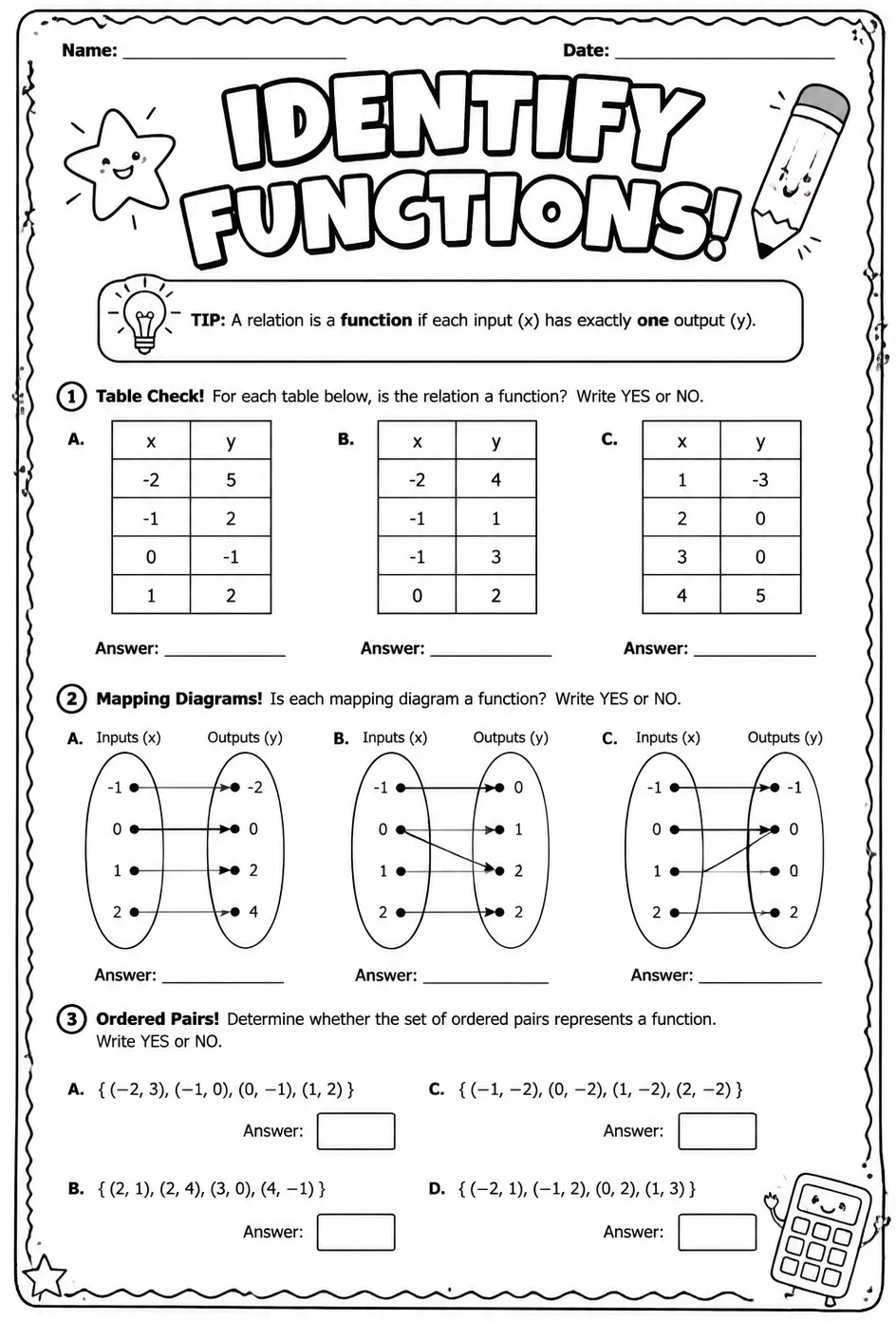 Identify functions
