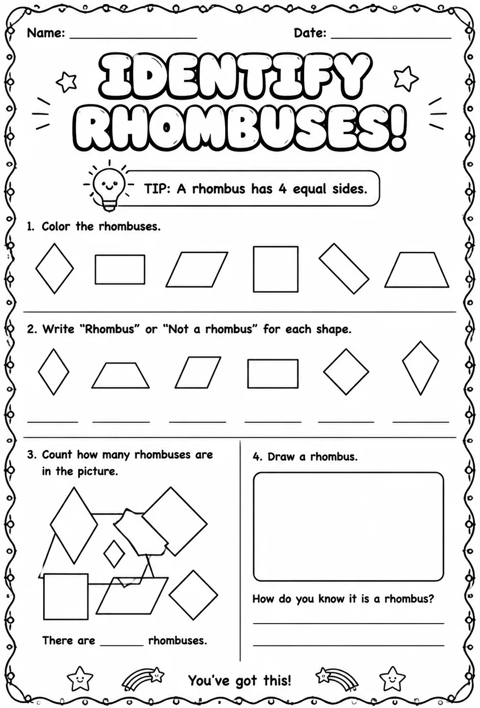 Identify rhombuses