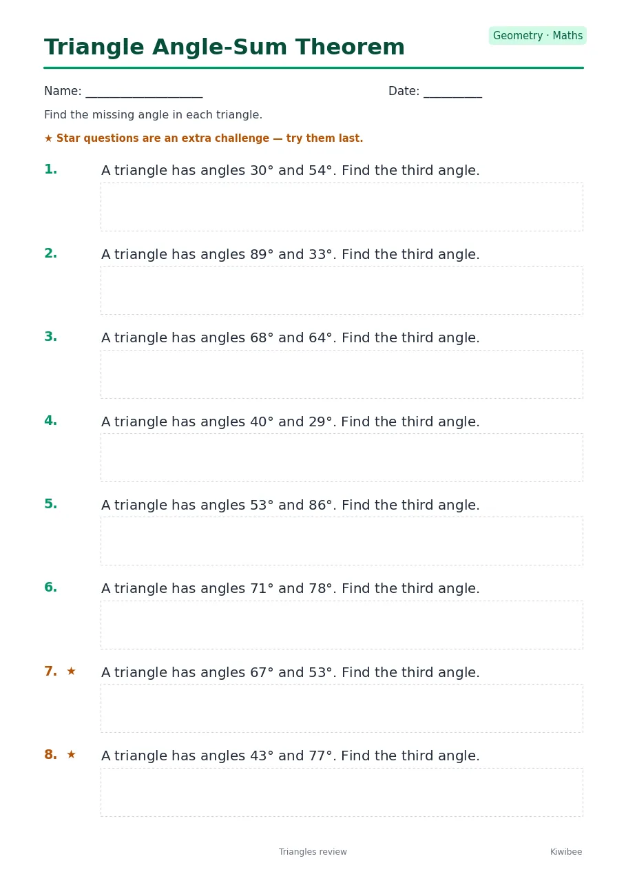 Triangle Angle-Sum Theorem