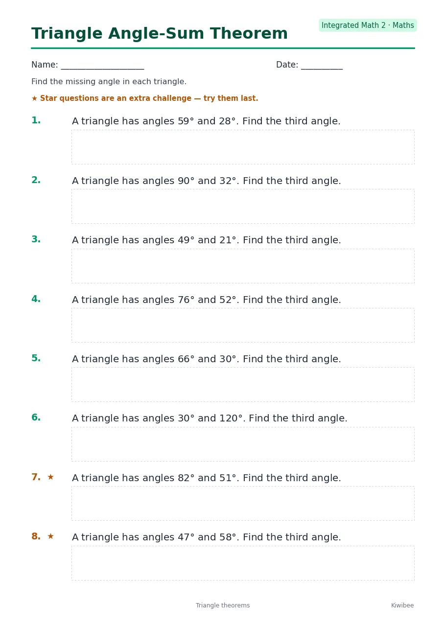 Triangle Angle-Sum Theorem