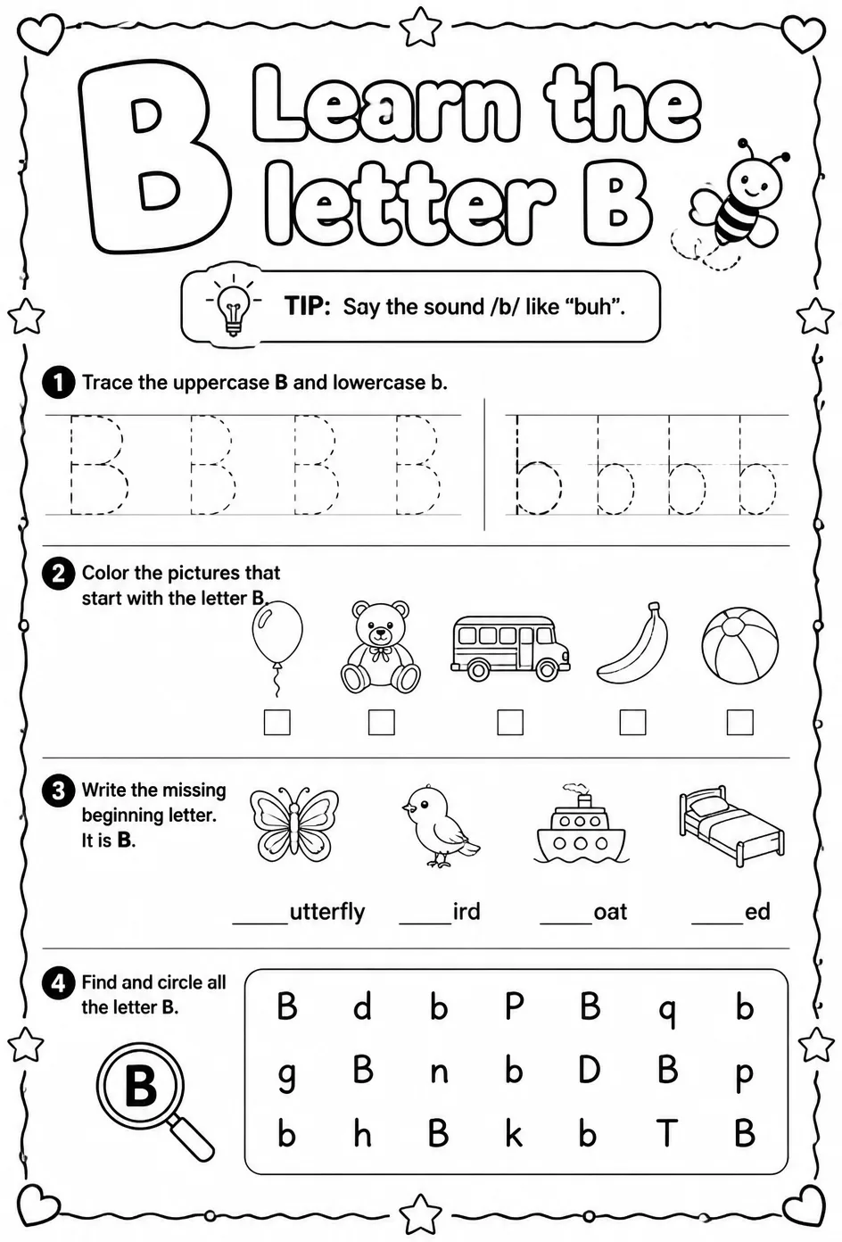 Learn the letter B