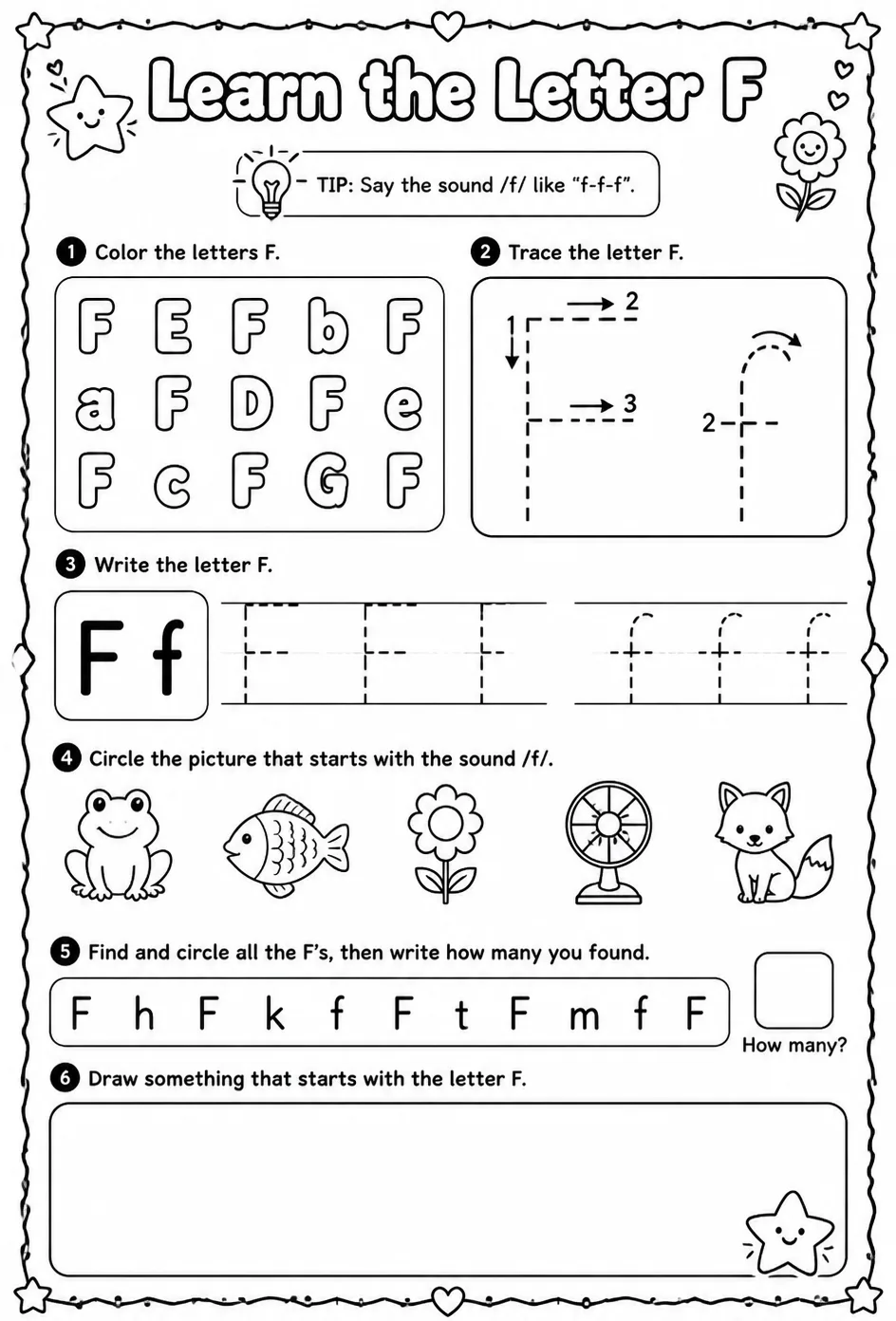 Learn the letter F