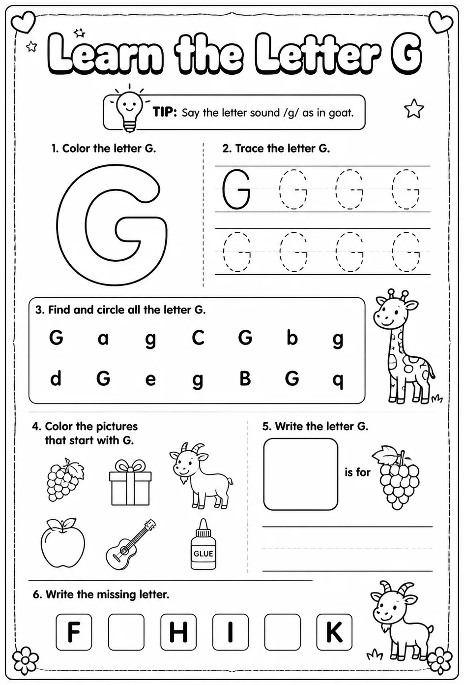 Learn the letter G