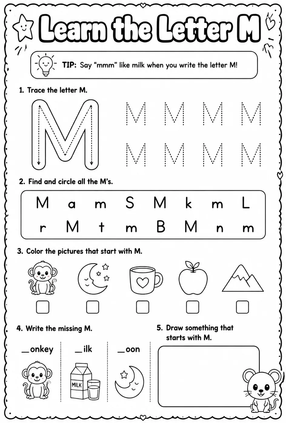 Learn the letter M