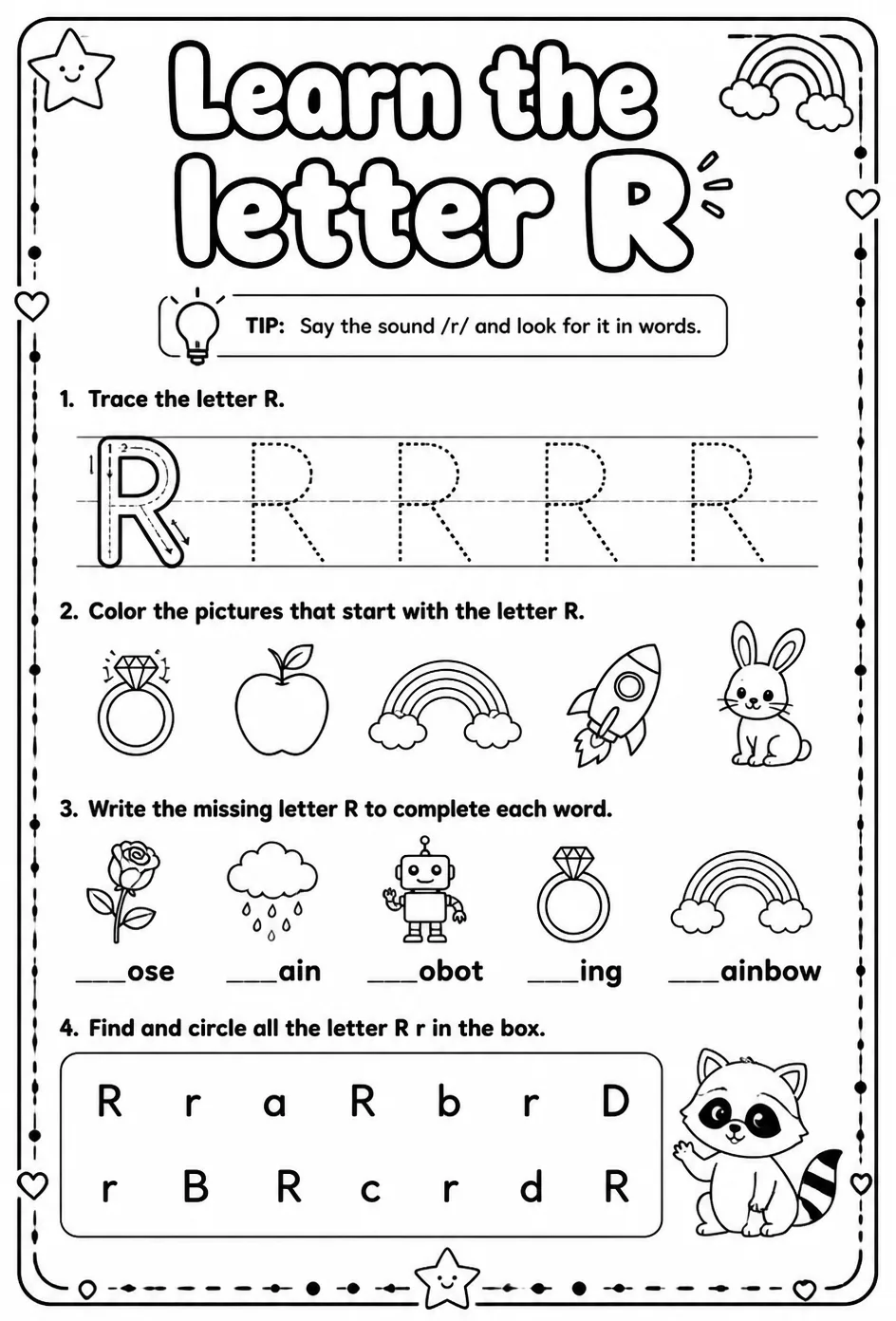 Learn the letter R