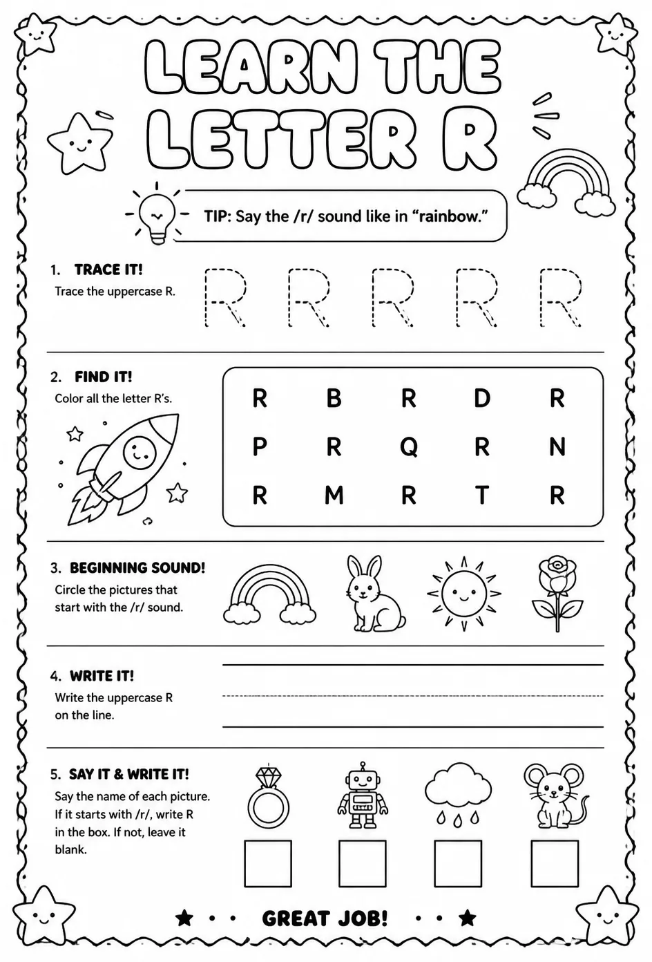 Learn the letter R