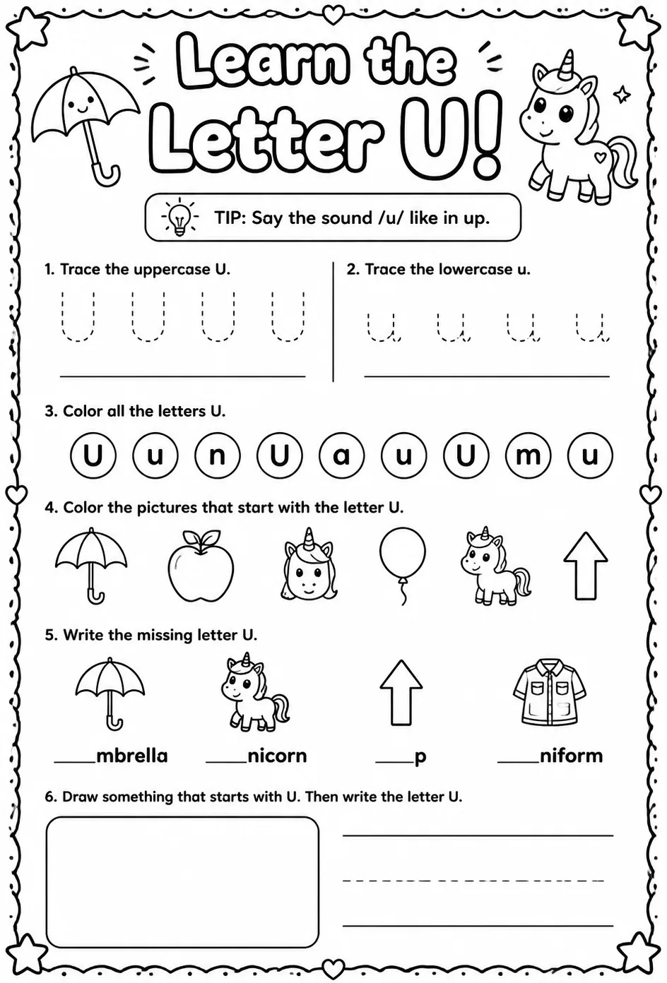 Learn the letter U