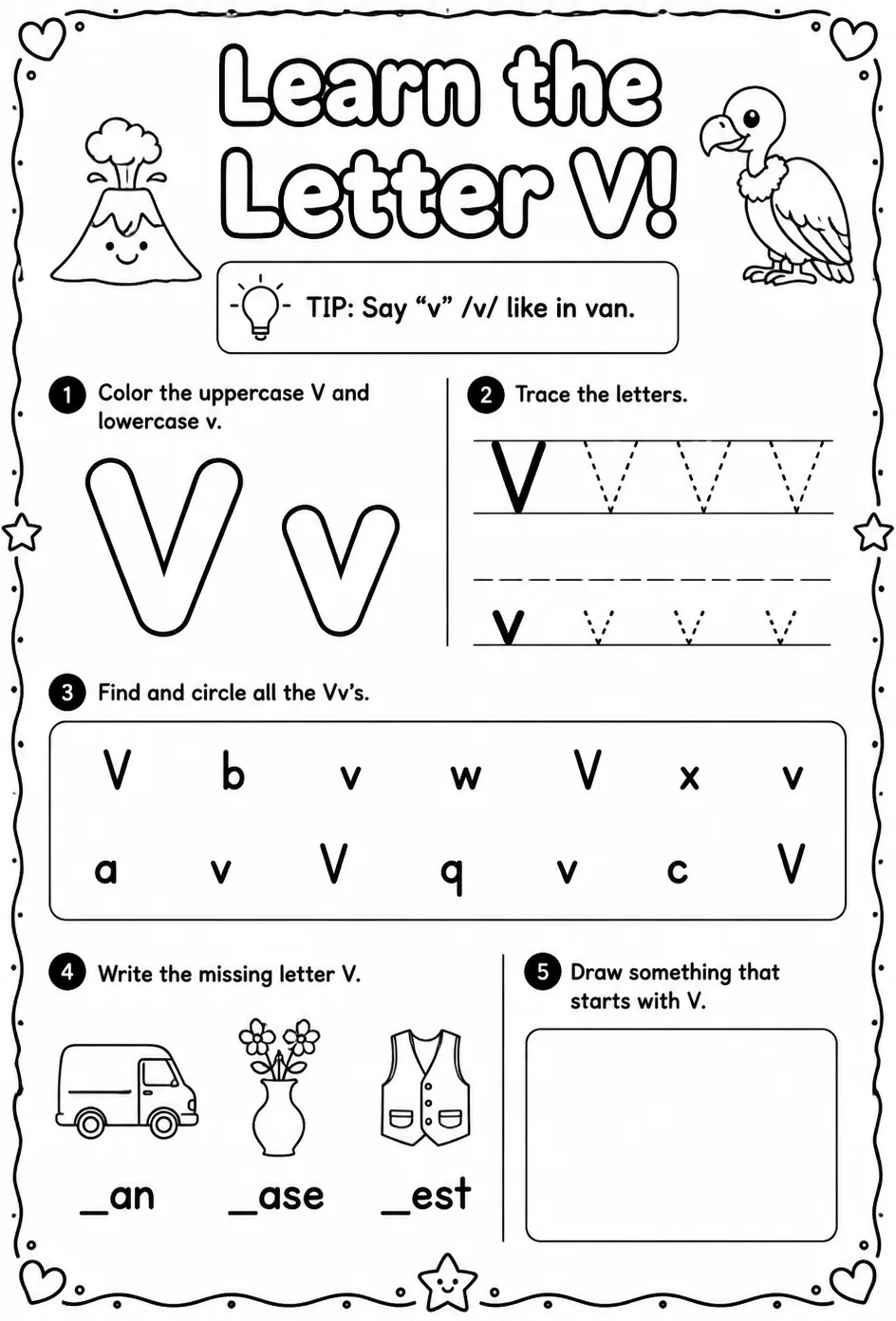 Learn the letter V