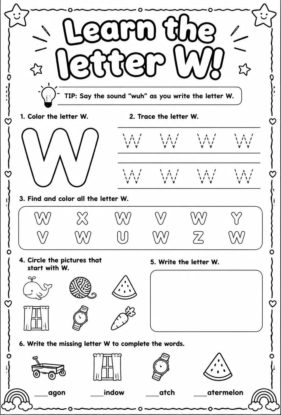 Learn the letter W