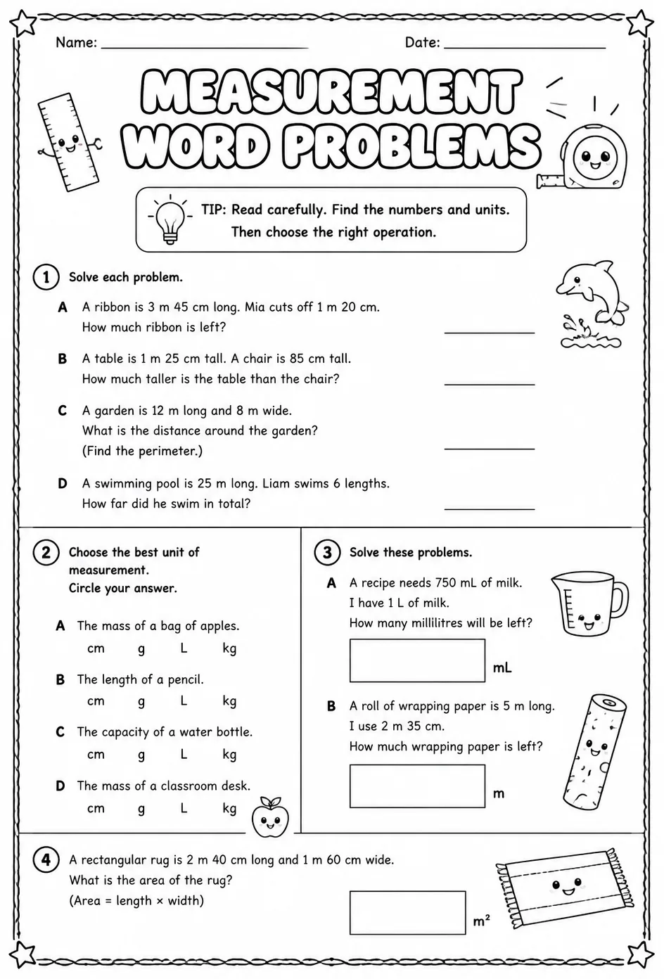 Measurement word problems