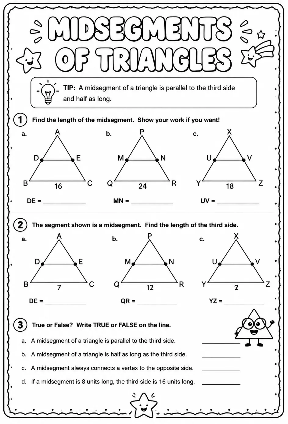 Midsegments of triangles