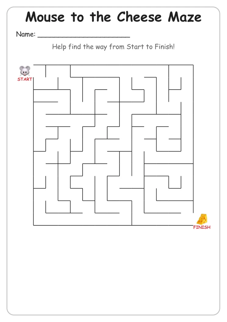Mouse to the Cheese Maze (Grade 2)