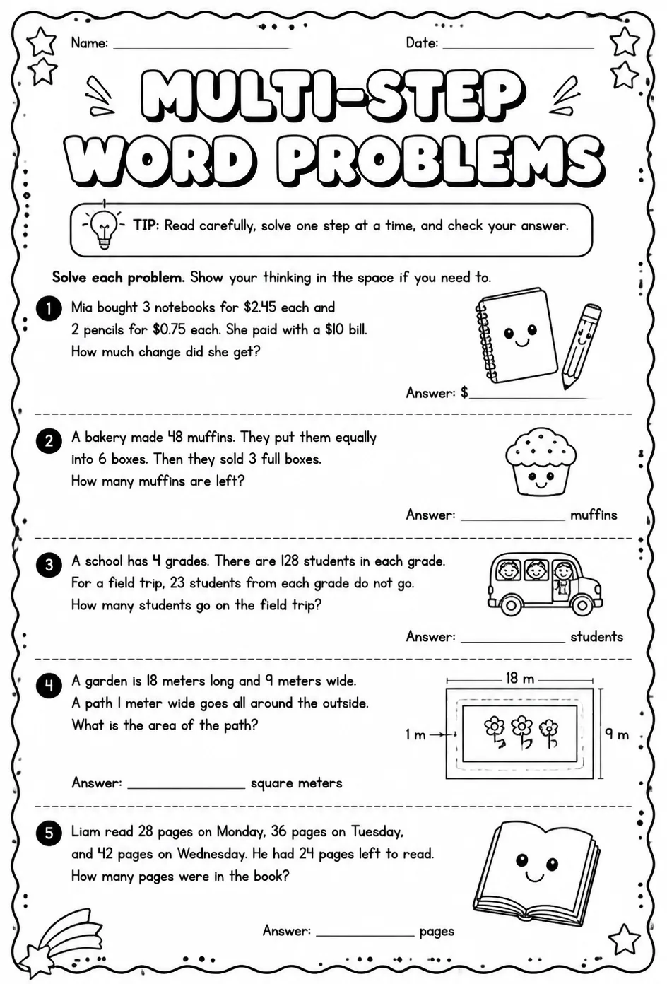 Multi-step word problems