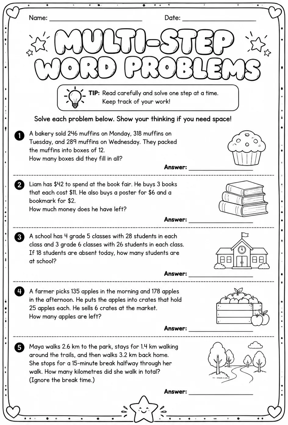 Multi-step word problems