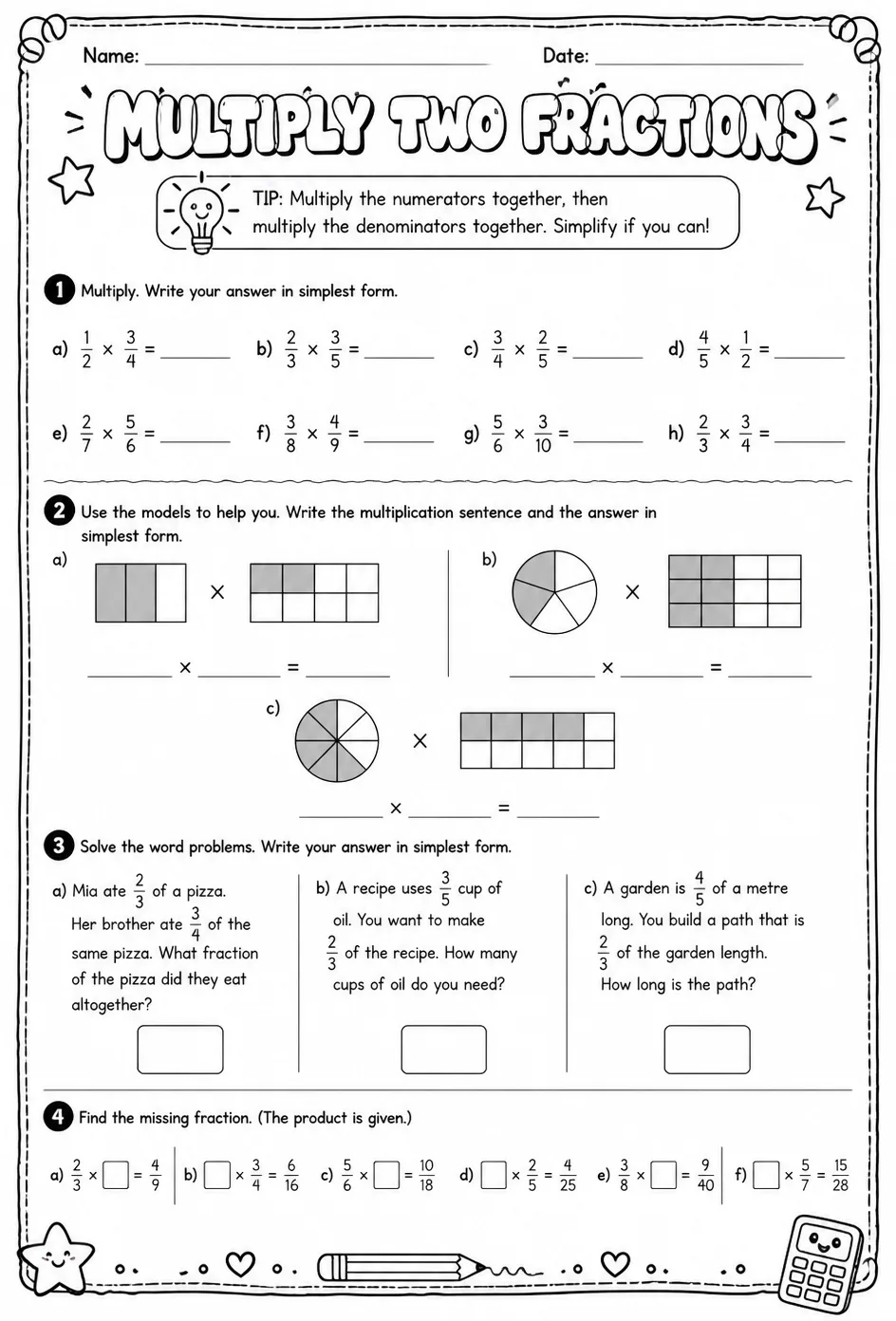 Multiply two fractions