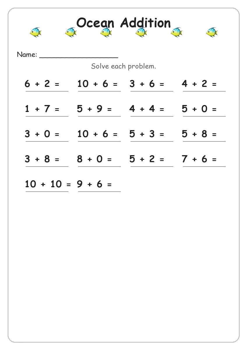 Ocean Addition (Grade 1)