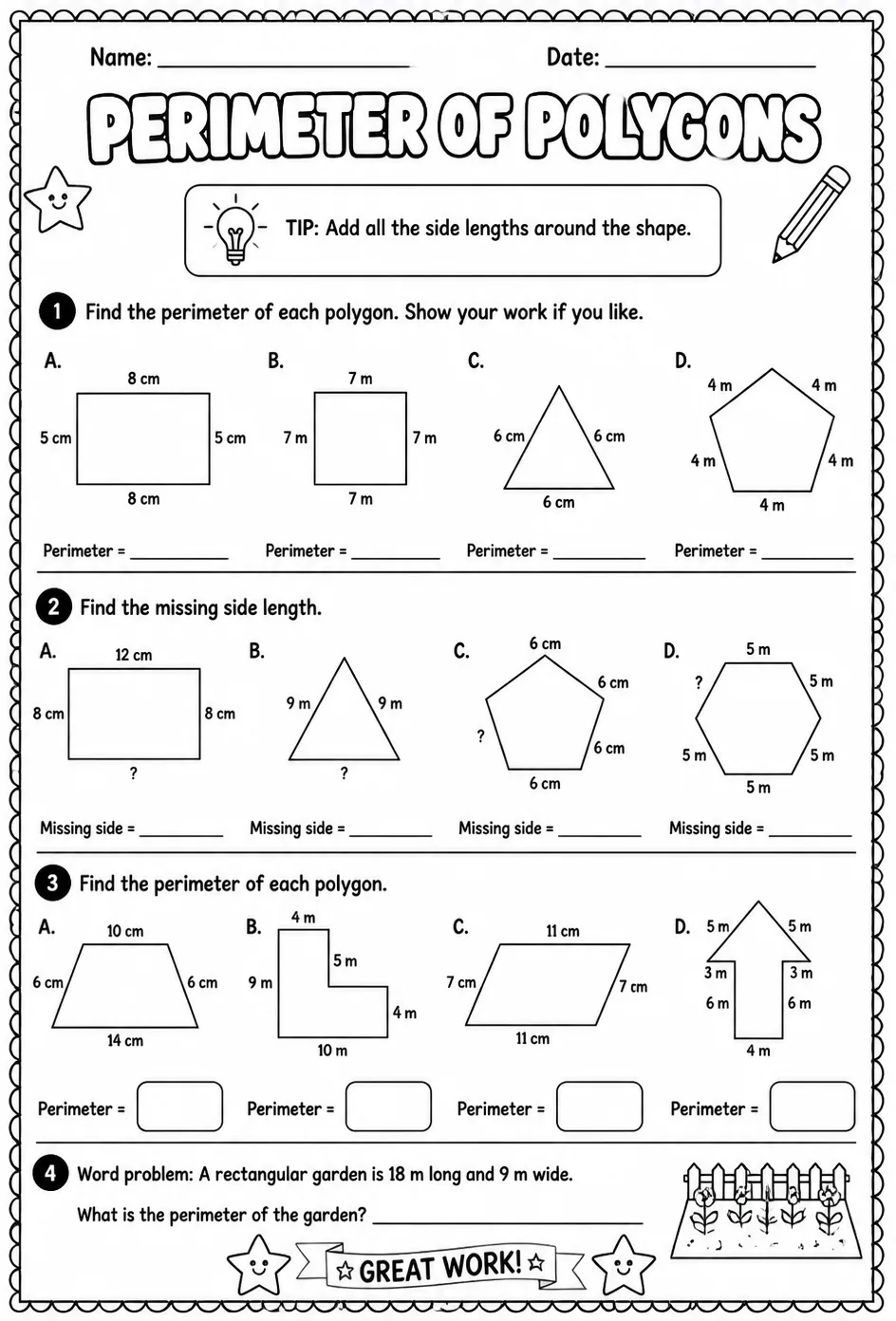 Perimeter of polygons