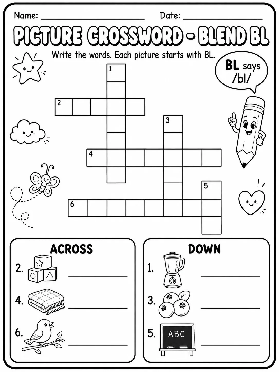Kindergarten Picture Crossword and Word Search Pack - Set 4
