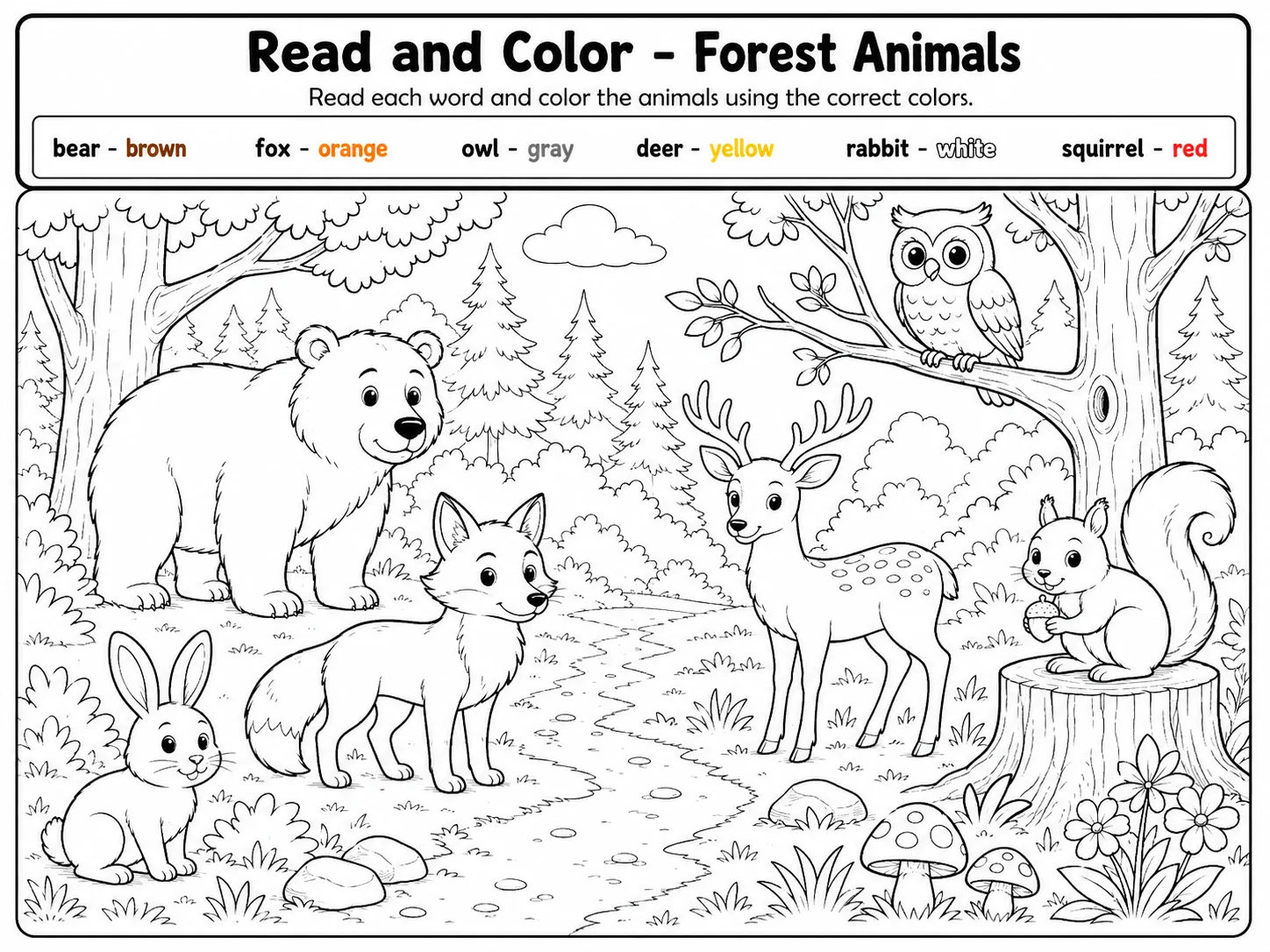 Grade 3 Read and Color Vocabulary Worksheet Pack - Set 3