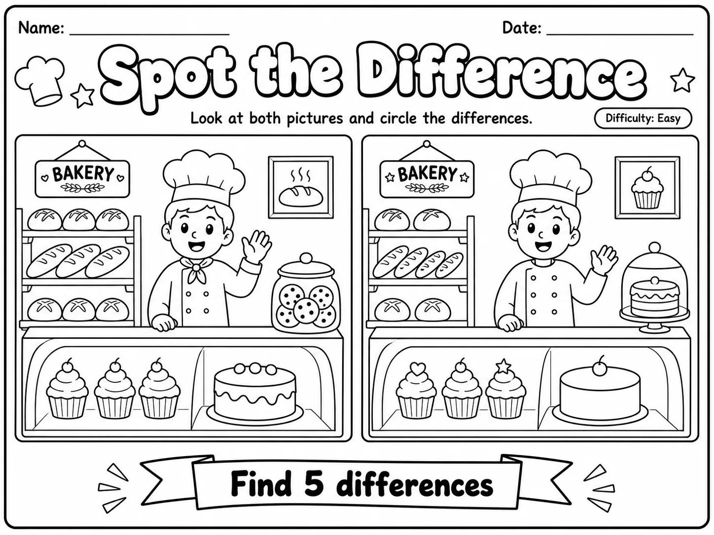 Grade 2 Spot the Difference and Vocabulary Crossword Pack