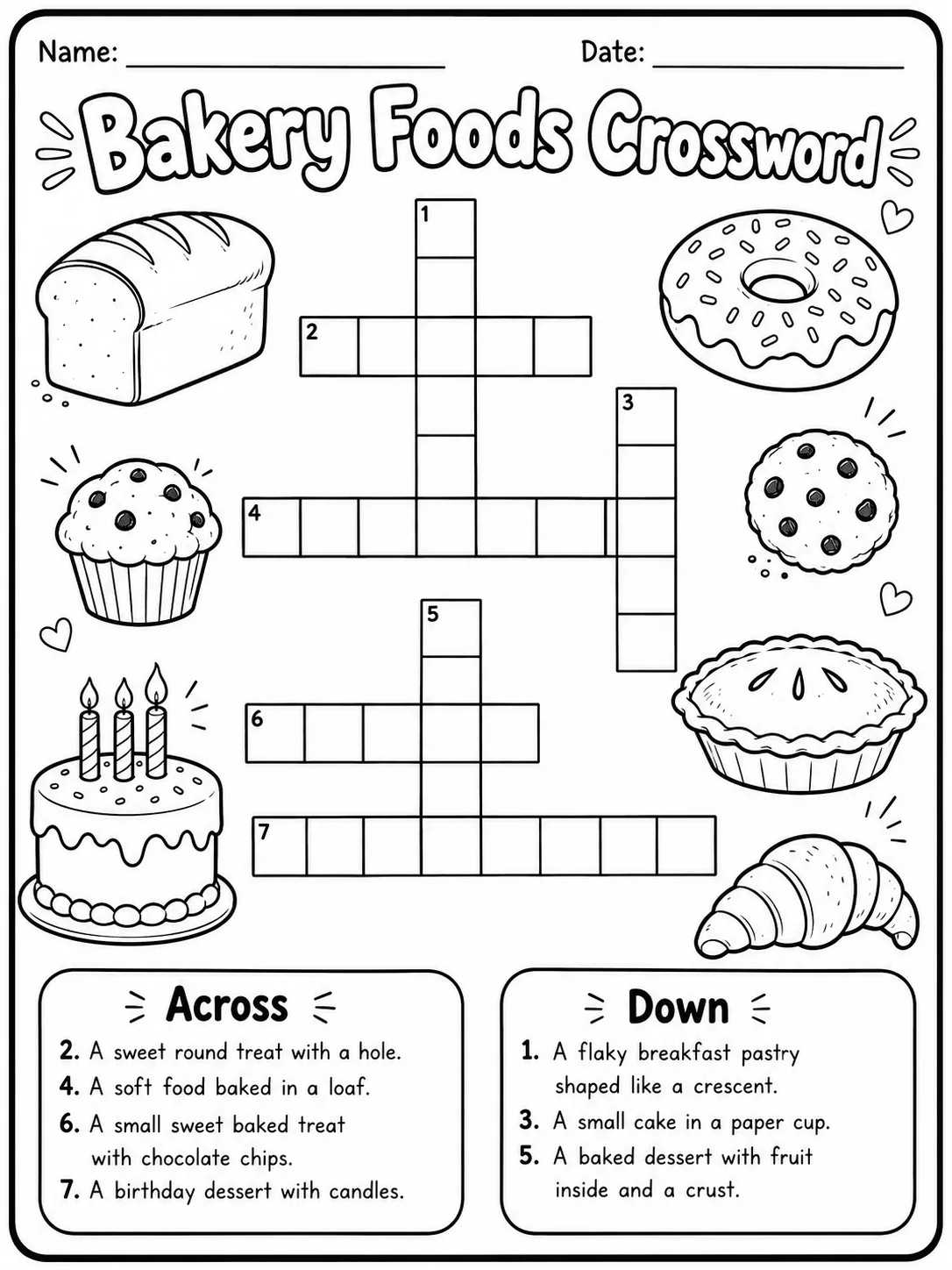 Grade 2 Themed Vocabulary Crossword Worksheet Pack - Set 4