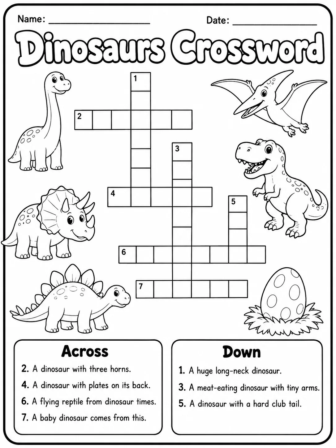 Grade 2 Themed Vocabulary Crossword Worksheet Pack - Set 5
