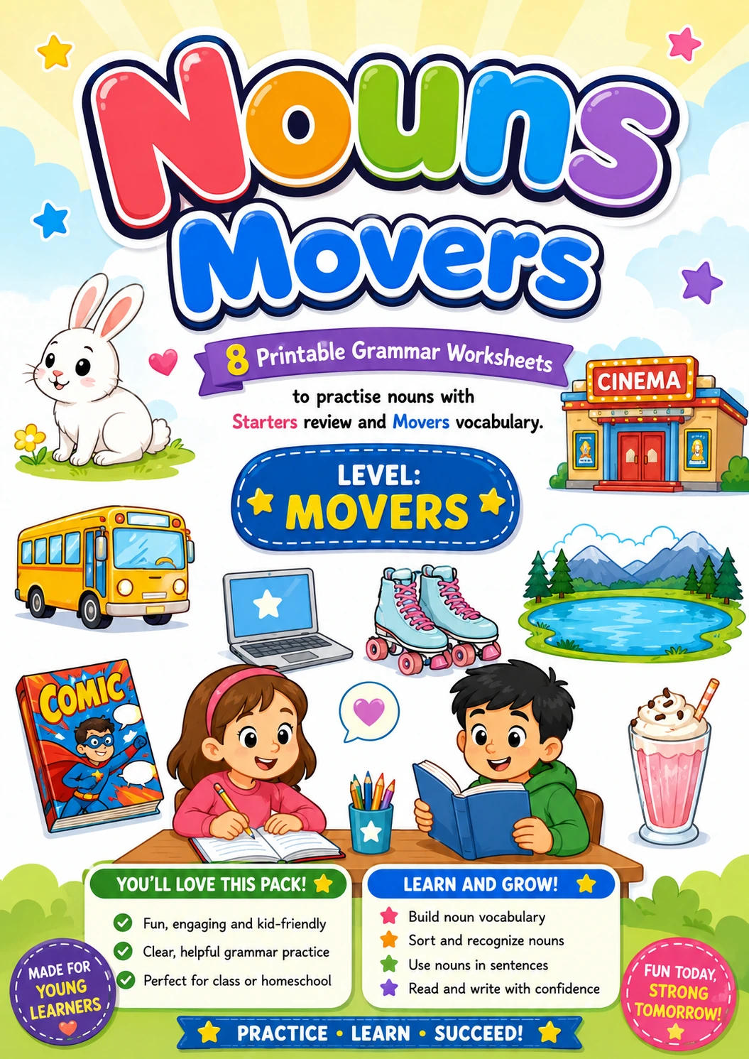 Nouns Movers Grammar Worksheet Pack