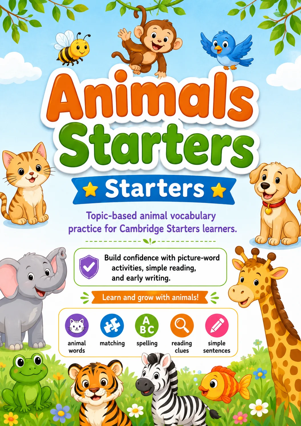 Animals Starters Vocabulary Worksheet Pack