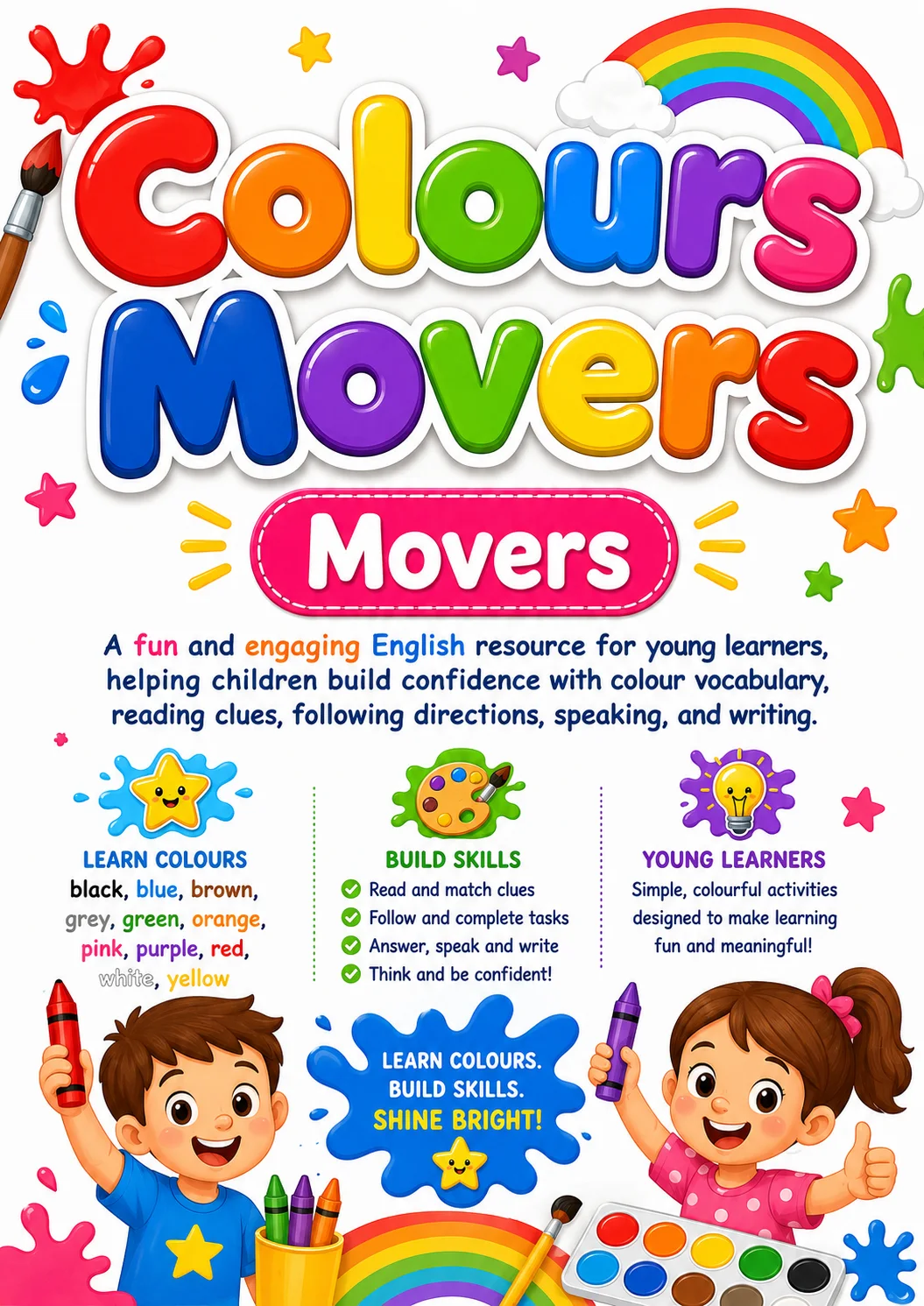 Colours Movers Vocabulary Worksheet Pack