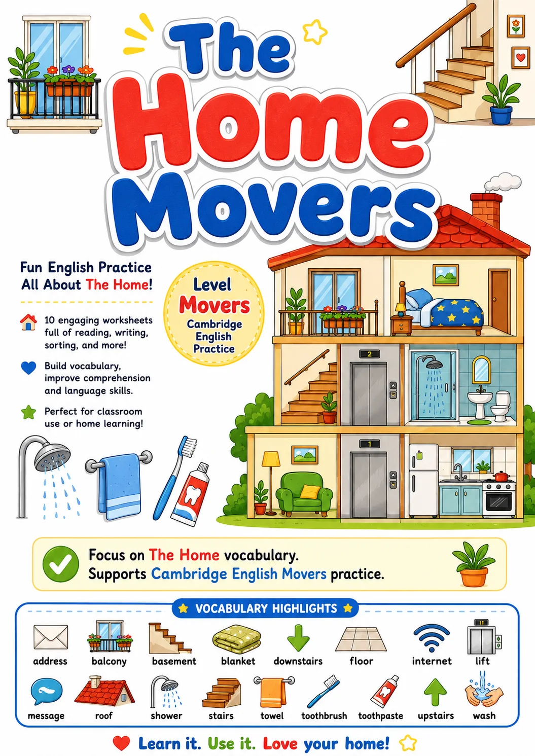 The Home Movers Vocabulary Worksheet Pack