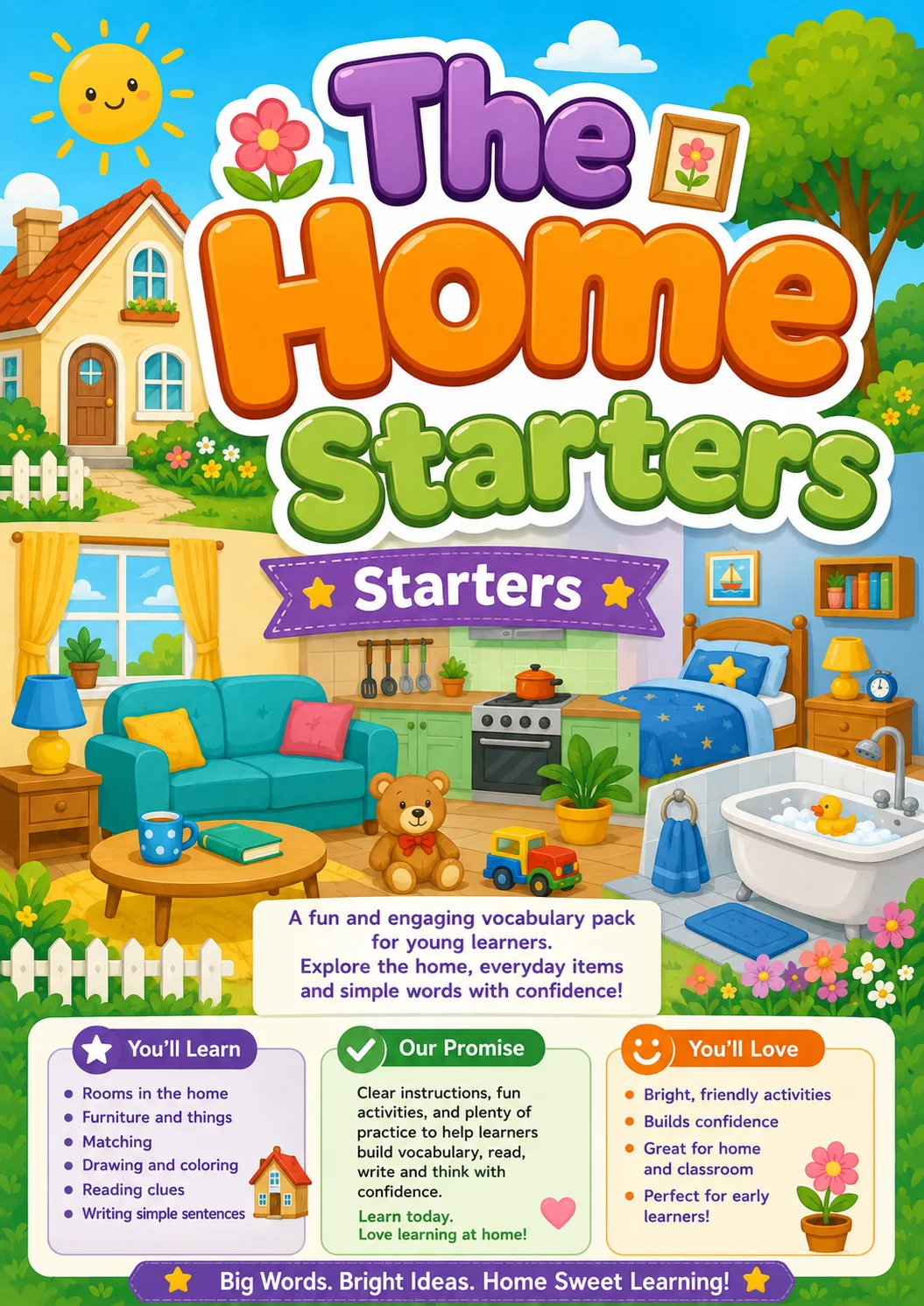 The Home Starters Vocabulary Worksheet Pack