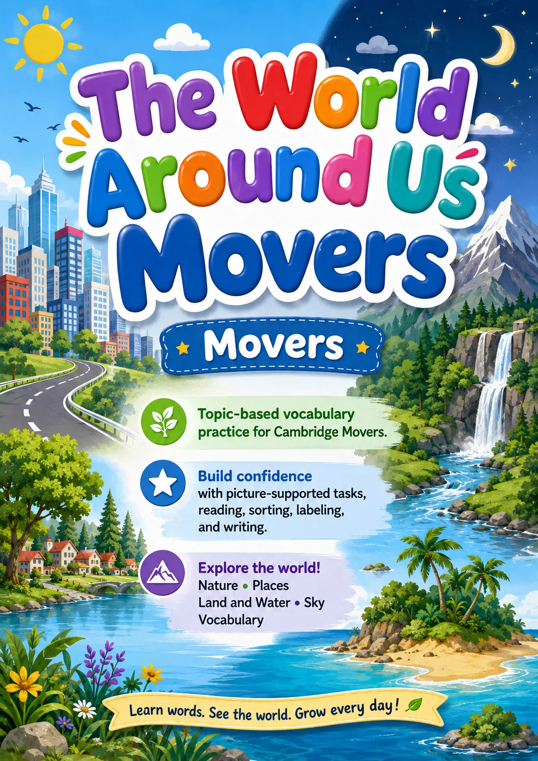 The World Around Us Movers Vocabulary Worksheet Pack