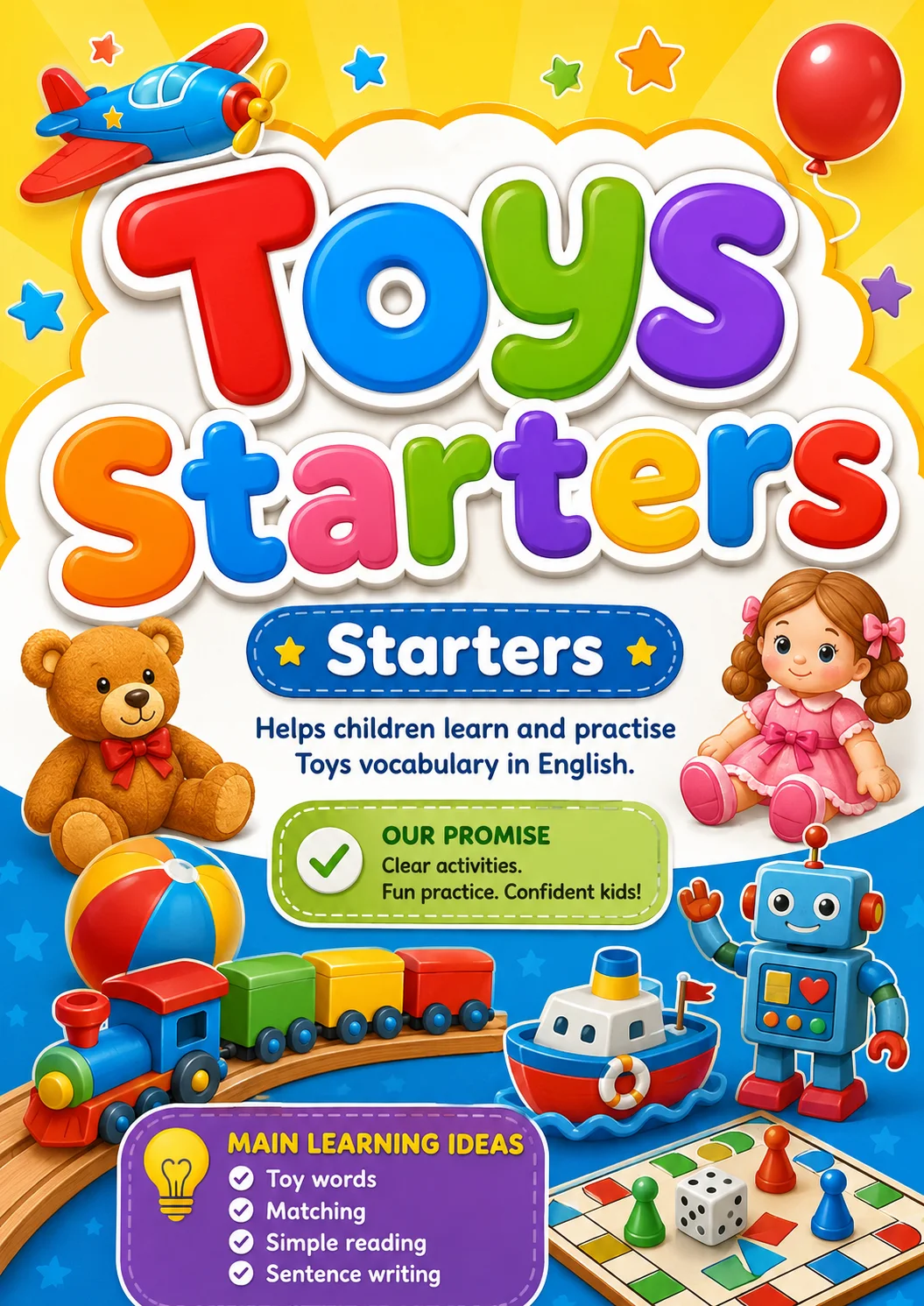 Toys Starters Vocabulary Worksheet Pack