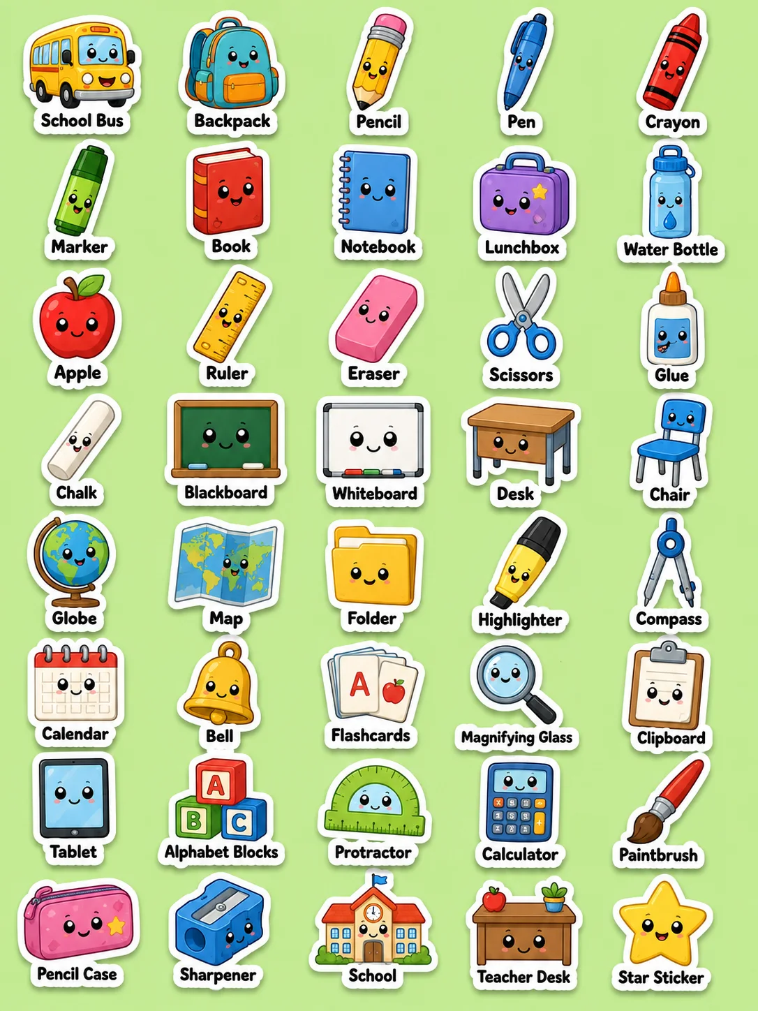 Classroom Stickers Printable Sticker Sheet