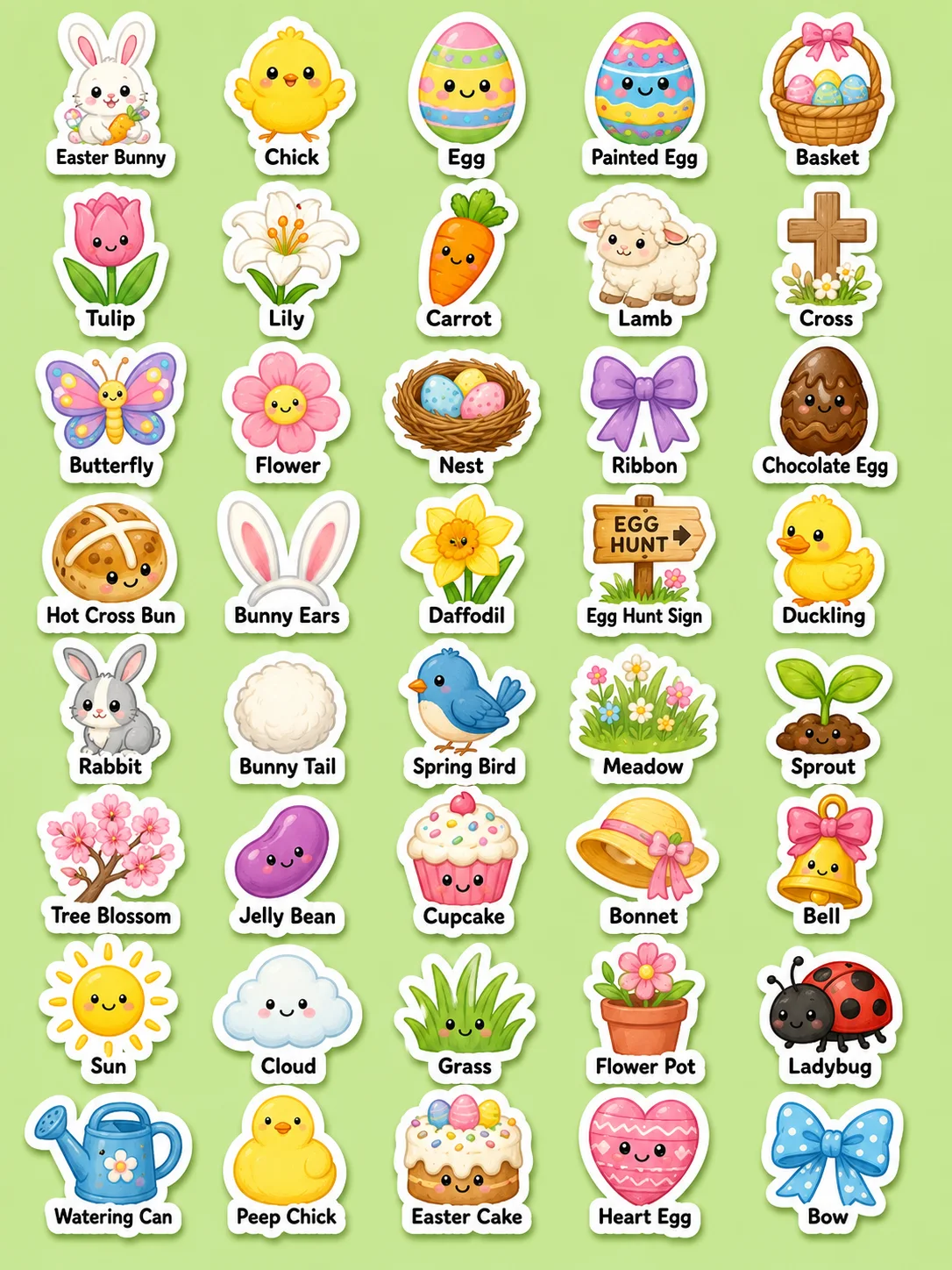 Easter Printable Sticker Sheet