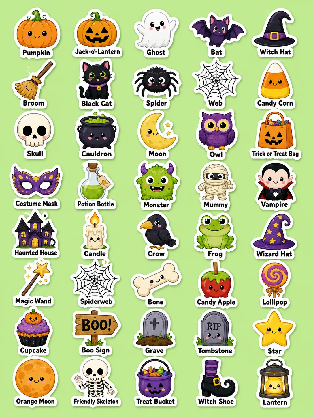 Halloween Printable Sticker Sheet