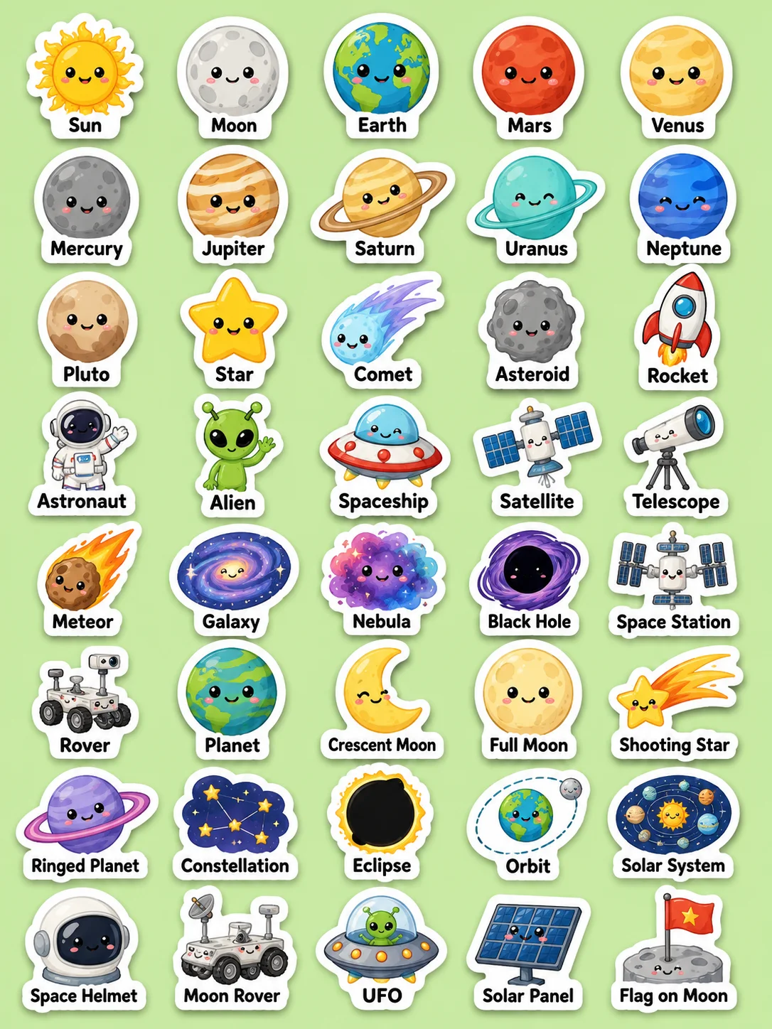 Weather Printable Sticker Sheet