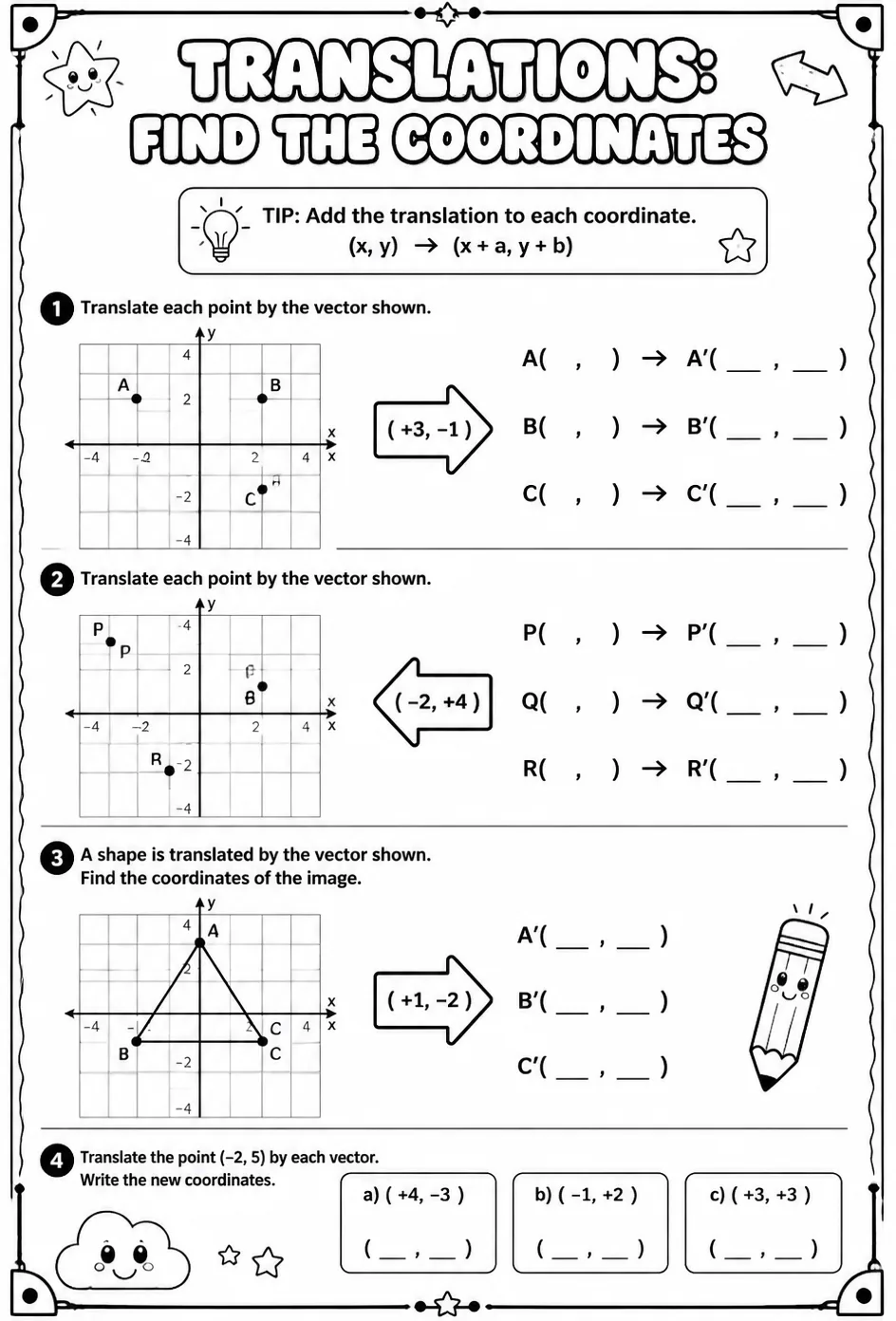 Translations: find the coordinates