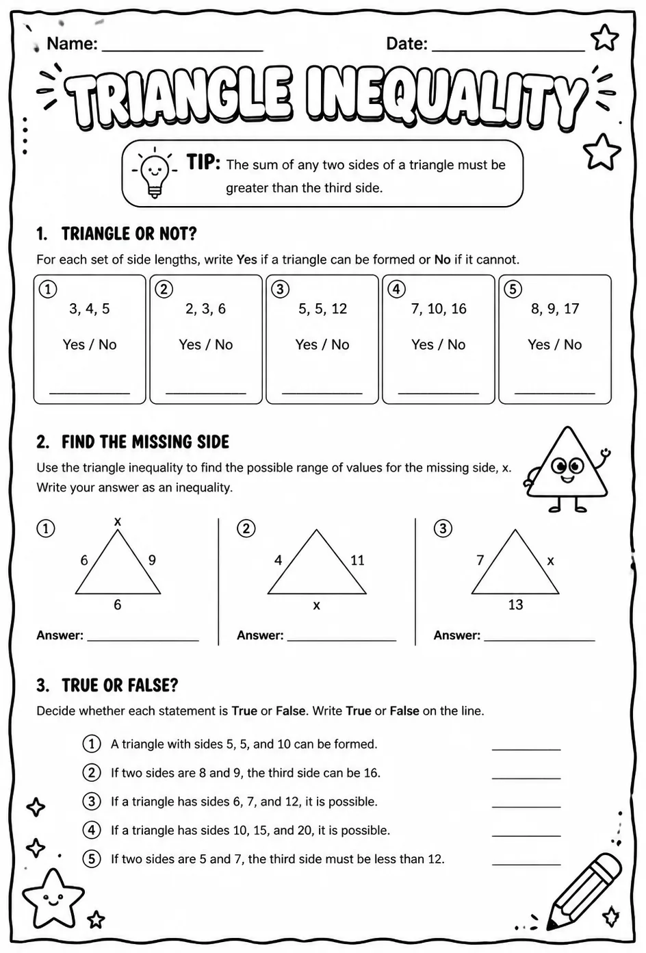 Triangle inequality