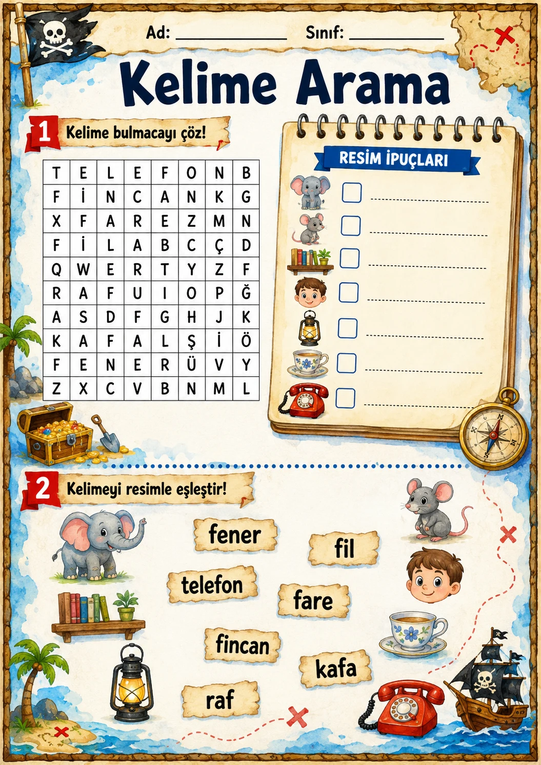 Turkish Letter F Phonics Worksheets Pack