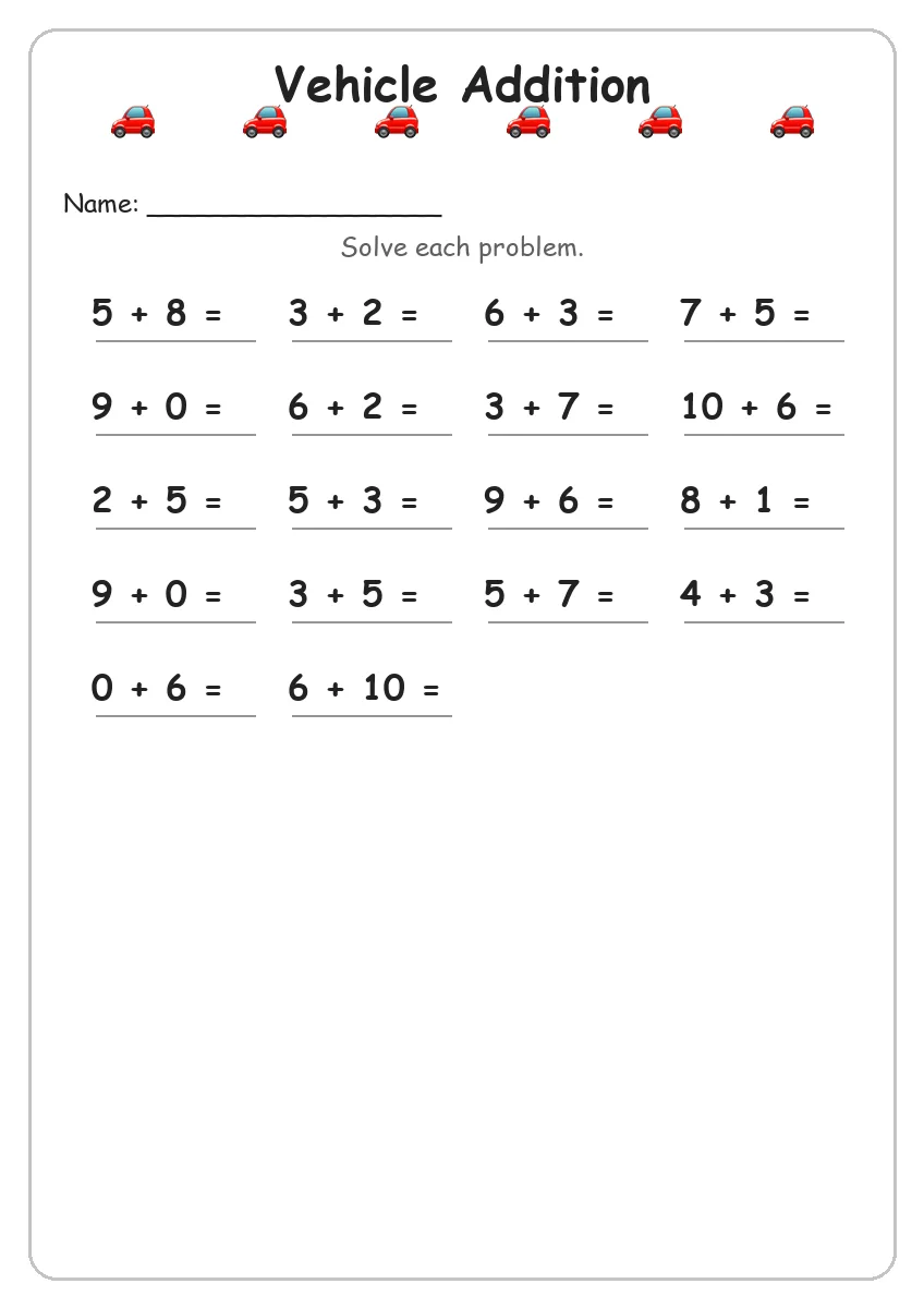 Vehicle Addition (Grade 1)