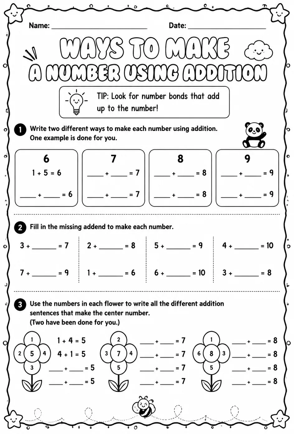 Ways to make a number using addition