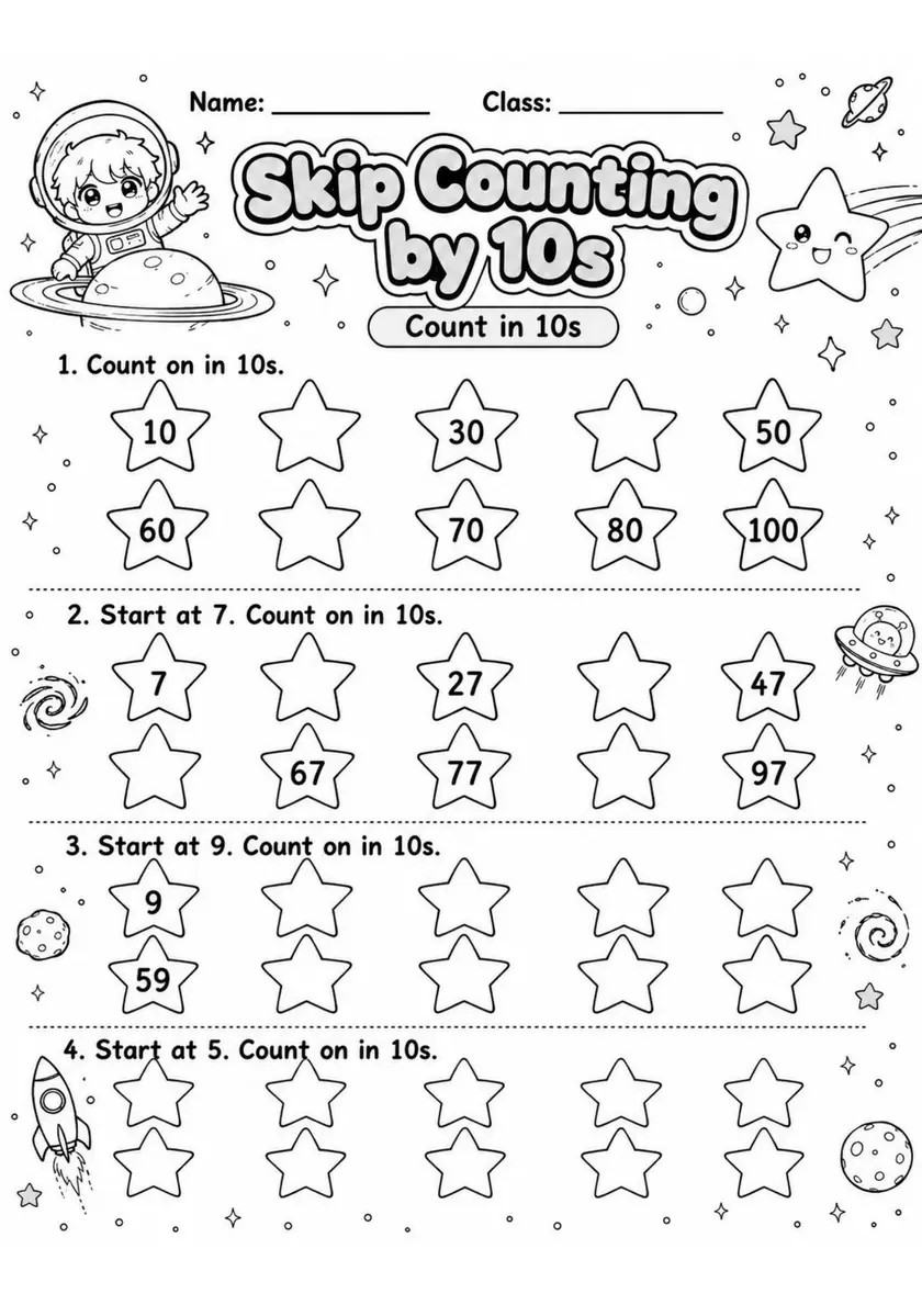 Grade 1 Number Sense and Place Value Worksheets - Pack 2 grade 1 printable PDF preview