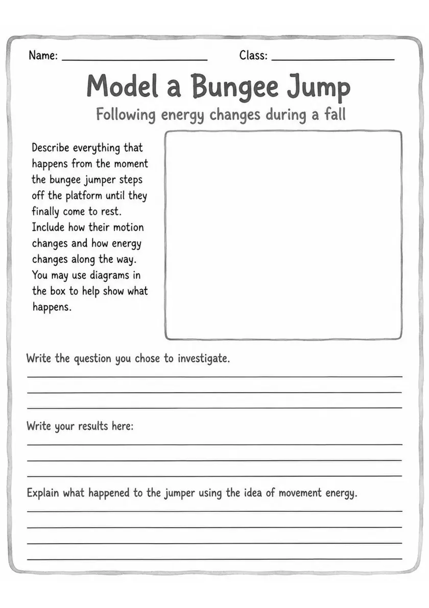 Grade 6 Forces and Energy Worksheets - Pack 2 grade 6 printable PDF preview
