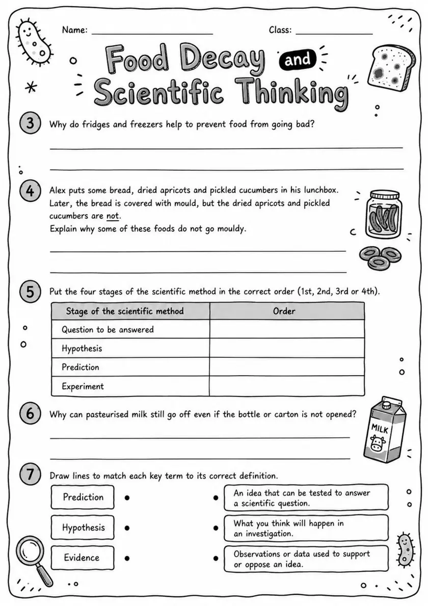 Lower Secondary Grade 6 Life Science Worksheets - Pack 3 grade 6 printable PDF preview