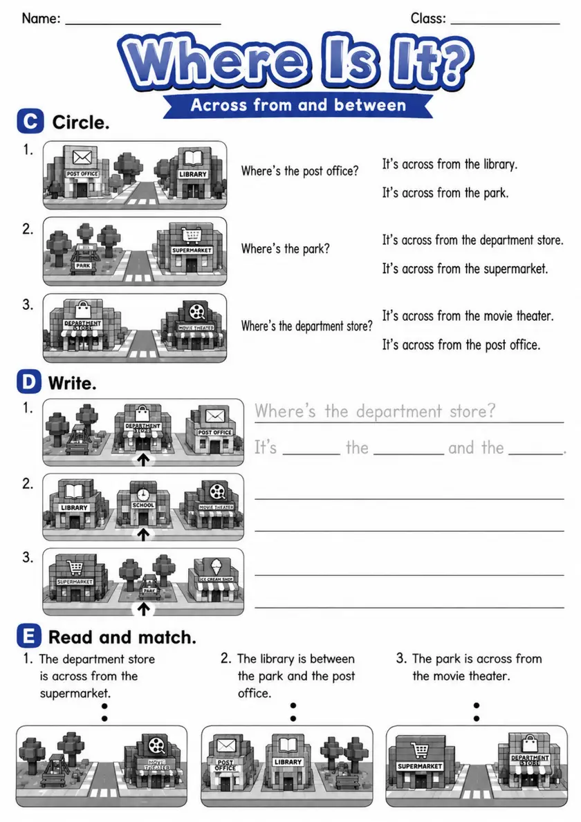 Where Is It? | Grade 2 English Language Arts Worksheet grade 2 printable PDF preview